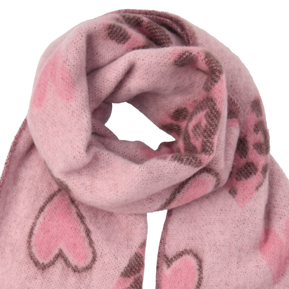 Damen Winterschal mit Herz-Muster