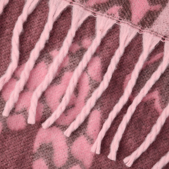 Damen Winterschal mit Herz-Muster