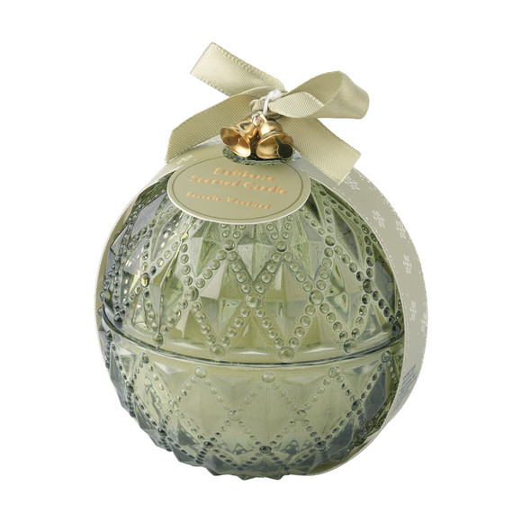 Kleine Kerze im weihnachtlichen Design