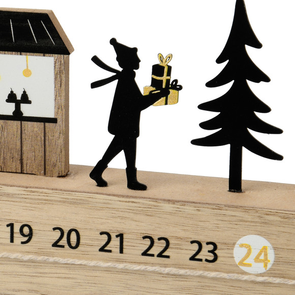 Deko-Adventskalender aus Holz