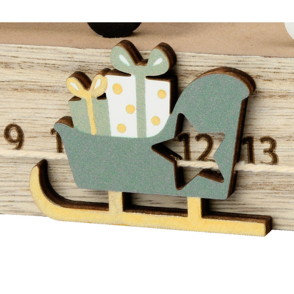 Deko-Adventskalender aus Holz