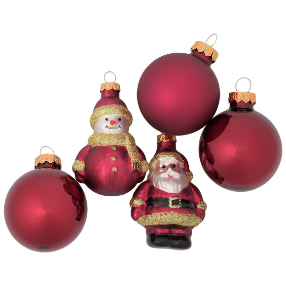 5 Weihnachtskugeln in verschiedenen Formen