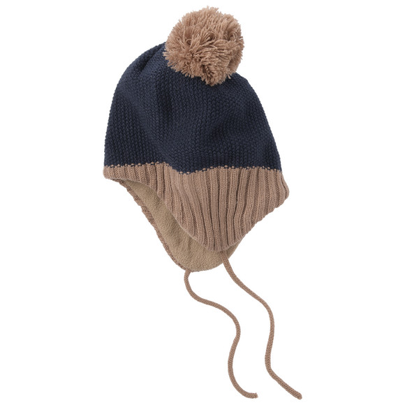 Baby Strickmütze mit Pompons