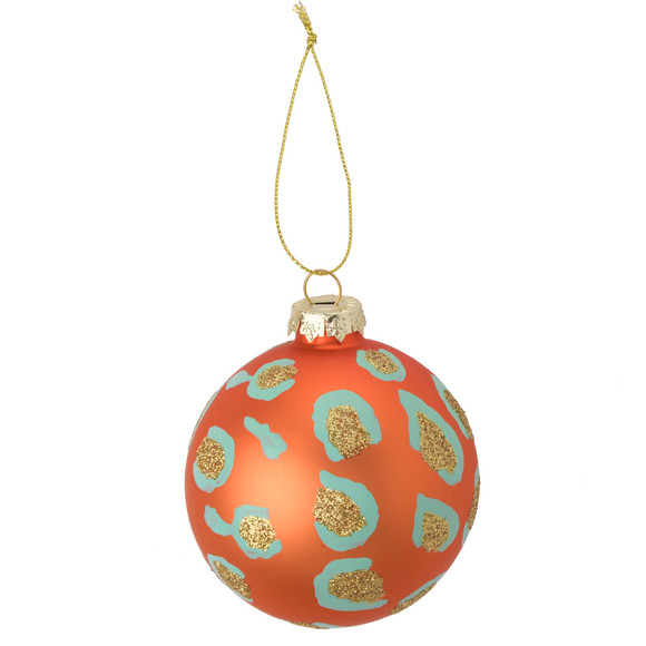 Weihnachtskugel mit Leo-Muster