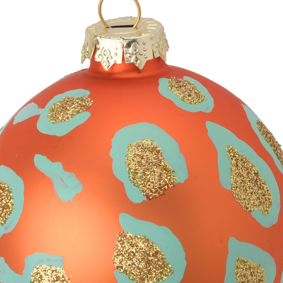 Weihnachtskugel mit Leo-Muster