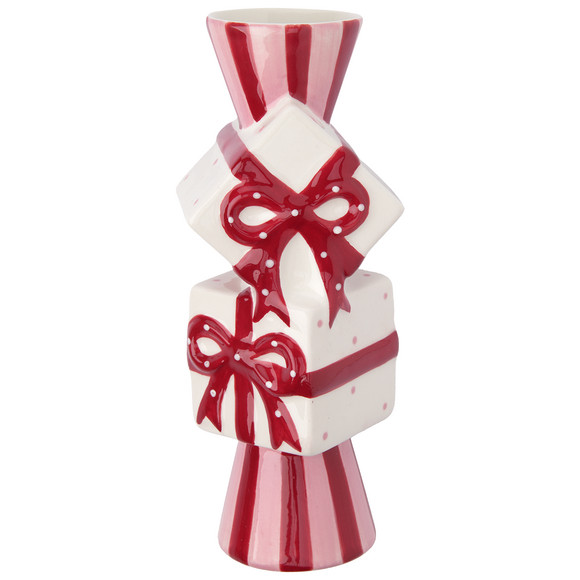 Vase mit Geschenk-Motiven