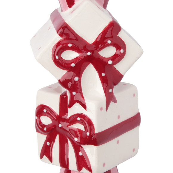 Vase mit Geschenk-Motiven