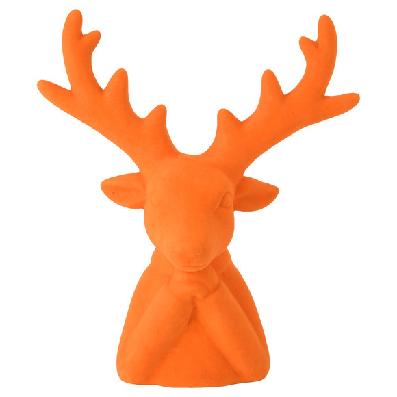 Deko-Rentierkopf in Samt-Optik