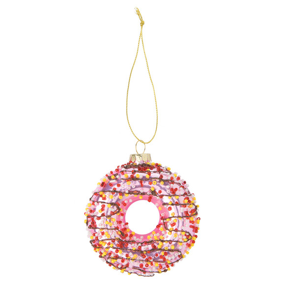 Baumschmuck Donut mit Zierperlen