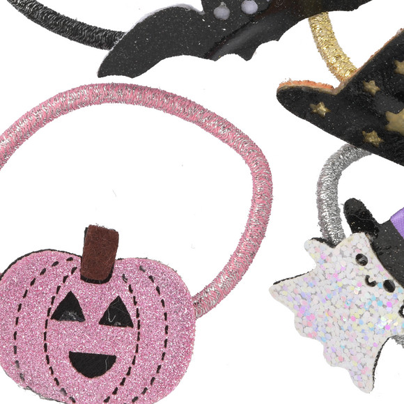 4 Haargummis im Halloween-Look