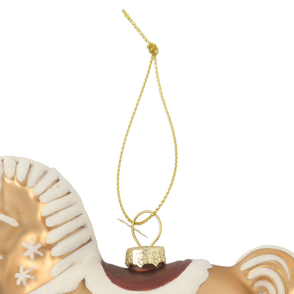 Baumschmuck Schaukelpferd mit Glitzer