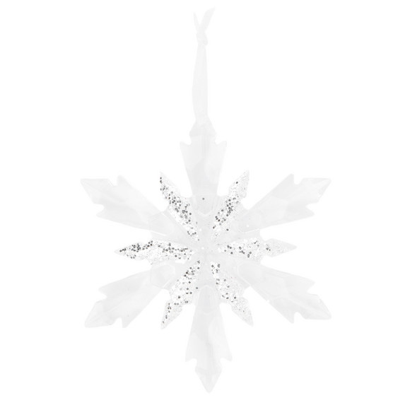 Baumschmuck Schneeflocke mit Glitzer