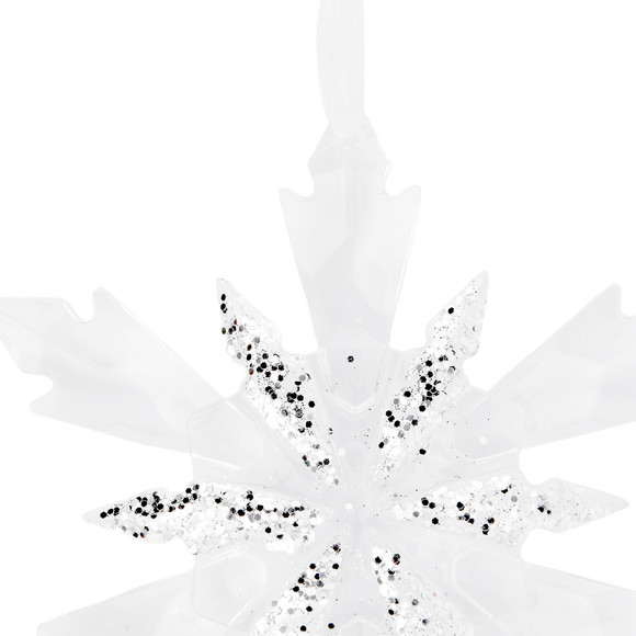 Baumschmuck Schneeflocke mit Glitzer