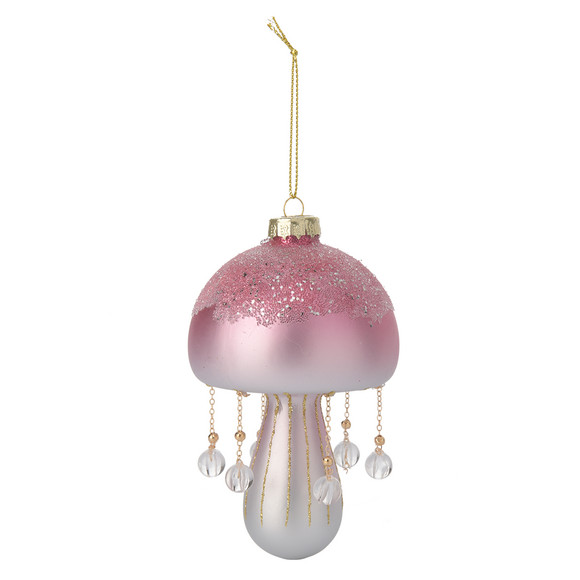 Baumschmuck Pilz mit Glitzer