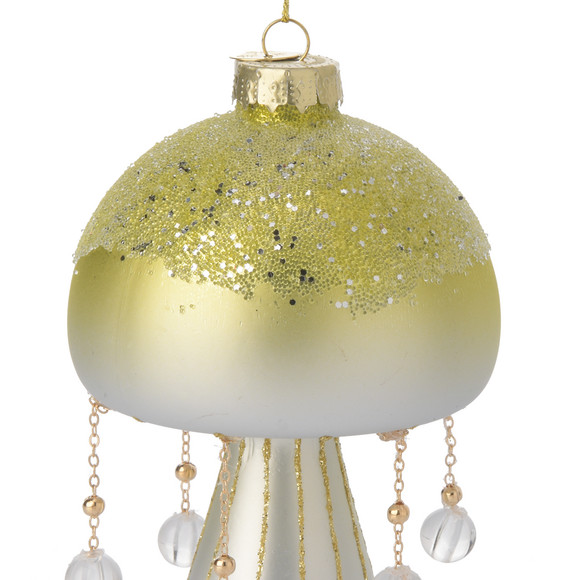 Baumschmuck Pilz mit Glitzer