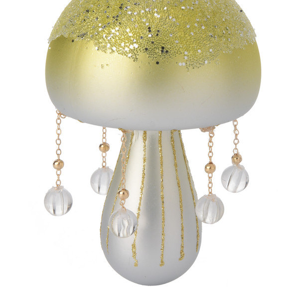 Baumschmuck Pilz mit Glitzer