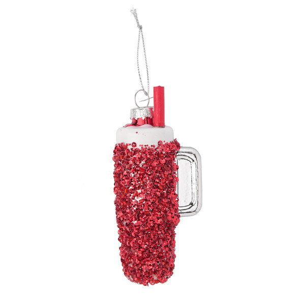 Baumschmuck Trinkbecher mit Strohhalm