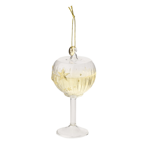 Baumschmuck Weingläser mit Glitzer