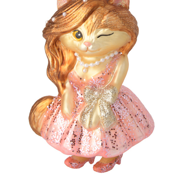 Baumschmuck Katze im Kleid