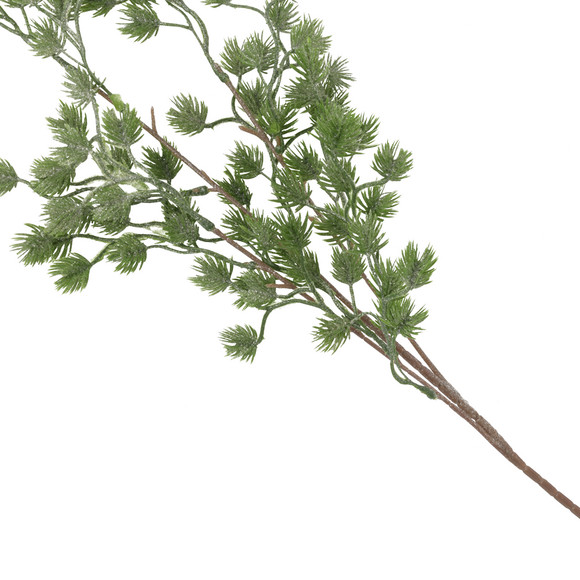 Kunstblume Tannenzweig in Frost-Optik