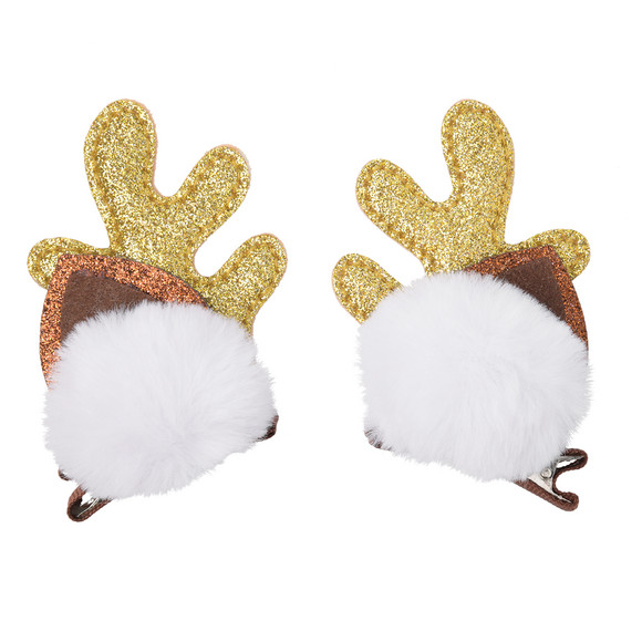 2 Haarspangen im weihnachtlichen Design
