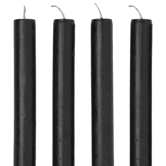 4 Stabkerzen in Rustik-Optik