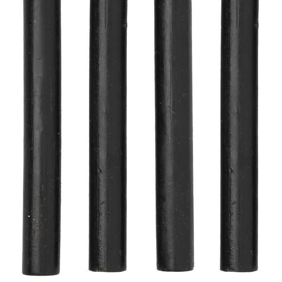 4 Stabkerzen in Rustik-Optik
