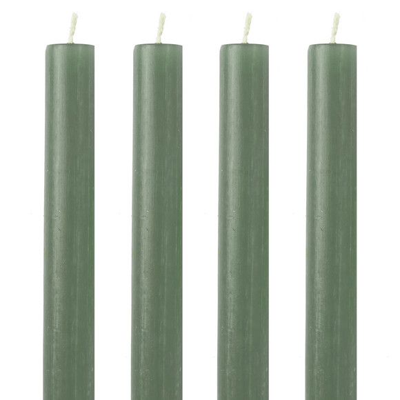 4 Stabkerzen in Rustik-Optik