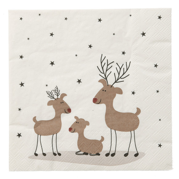 20 Servietten im weihnachtlichen Design