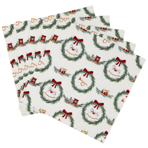 20 Servietten im weihnachtlichen Design