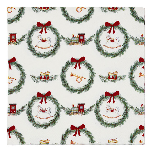 20 Servietten im weihnachtlichen Design