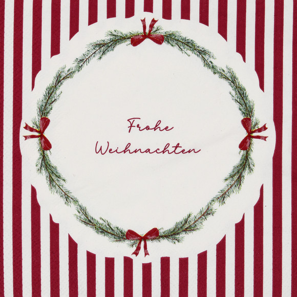 20 Servietten im weihnachtlichen Design