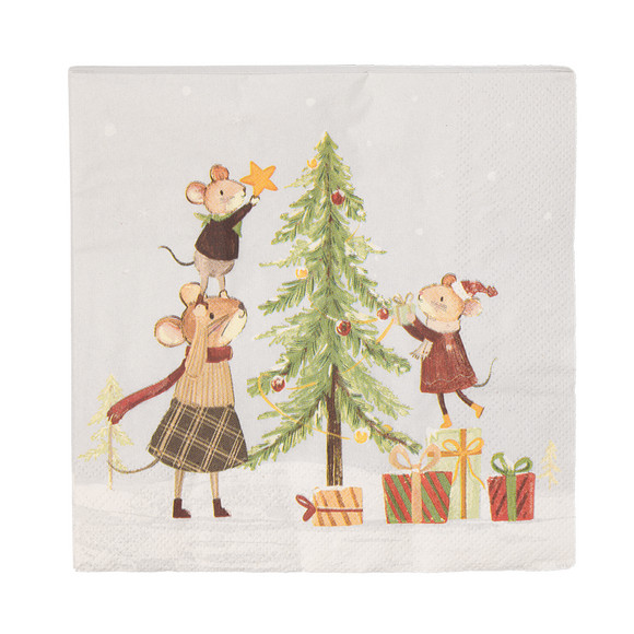 20 Servietten im weihnachtlichen Design