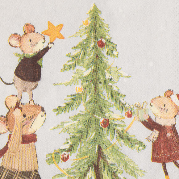 20 Servietten im weihnachtlichen Design