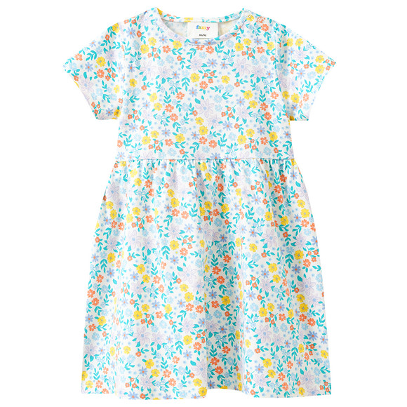 Baby Kleid mit Allover-Muster weiss