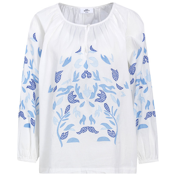 Damen Schlupfbluse mit Stickereien