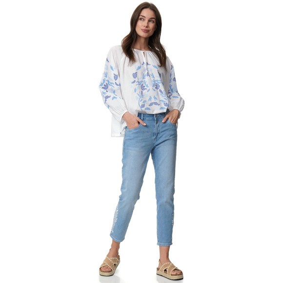 Damen Schlupfbluse mit Stickereien