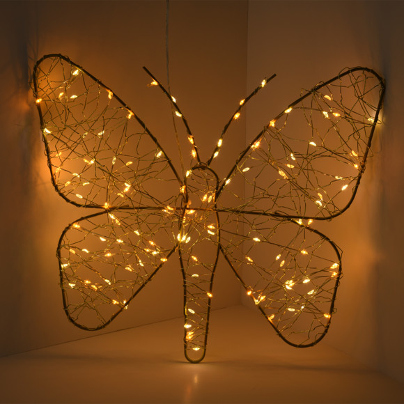 Großer LED-Schmetterling warmweiß