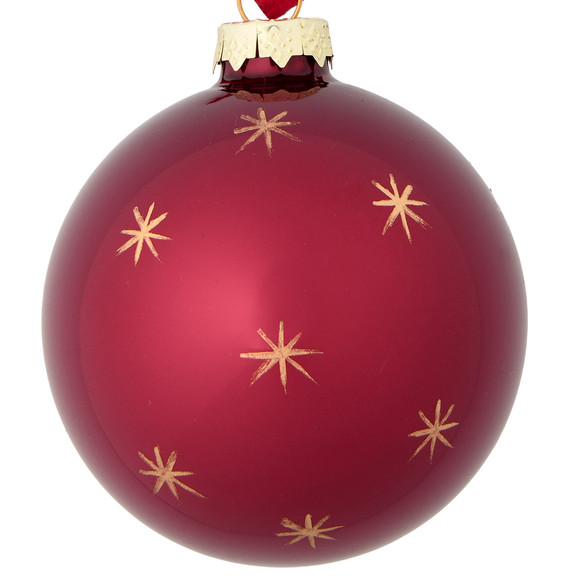Weihnachtskugel mit Sternen