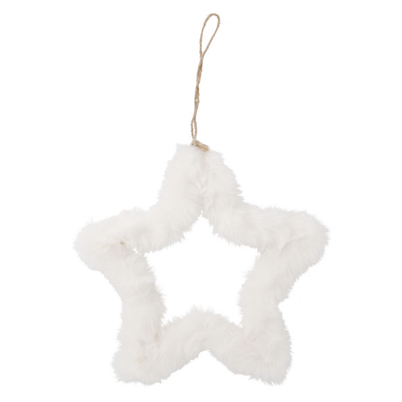 Baumschmuck Stern aus Plüsch
