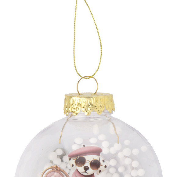 Weihnachtskugel mit Hunde-Motiv