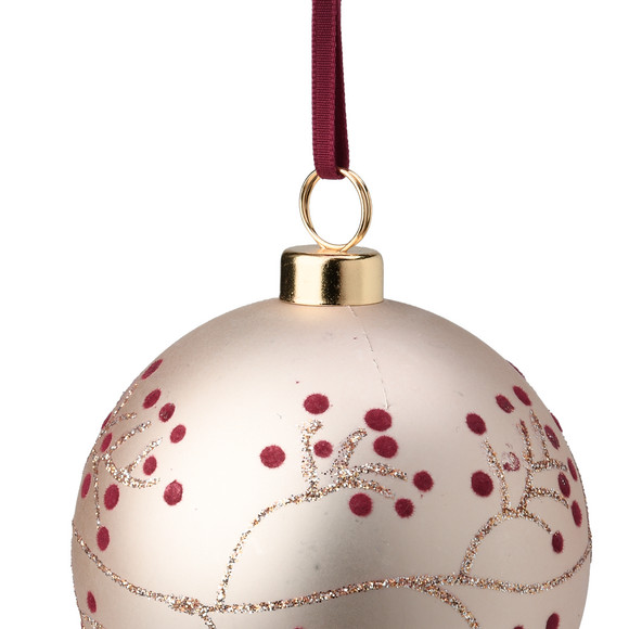 Weihnachtskugel mit Mistelzweig