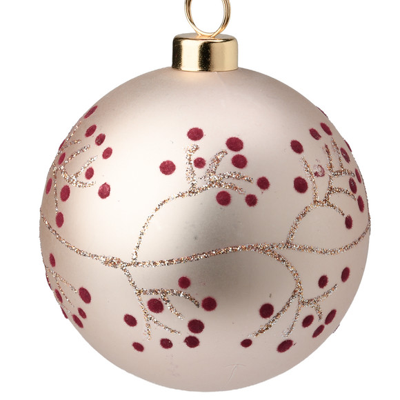 Weihnachtskugel mit Mistelzweig