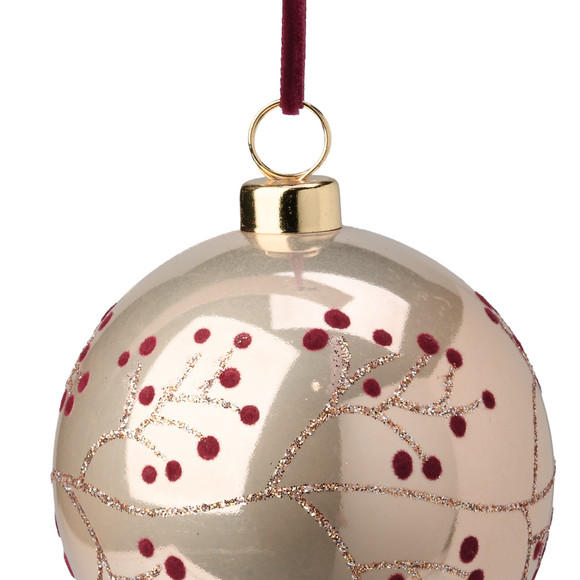 Weihnachtskugel mit Mistelzweig