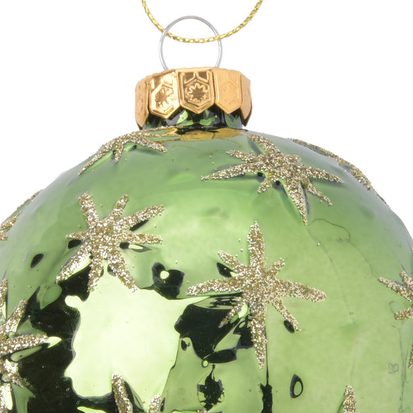 Weihnachtskugel mit Sternen