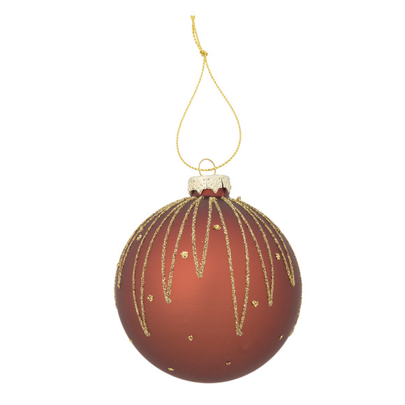 Weihnachtskugel mit Glitzer