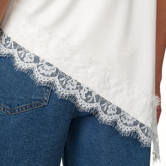 Damen Spitzenshirt mit kurzen Ärmeln