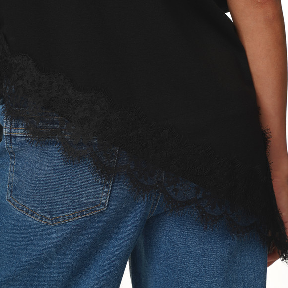 Damen Spitzenshirt mit kurzen Ärmeln
