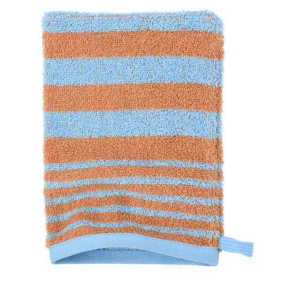 Waschhandschuh mit Streifenmuster