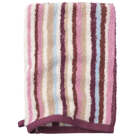 Waschhandschuh mit bunten Streifen